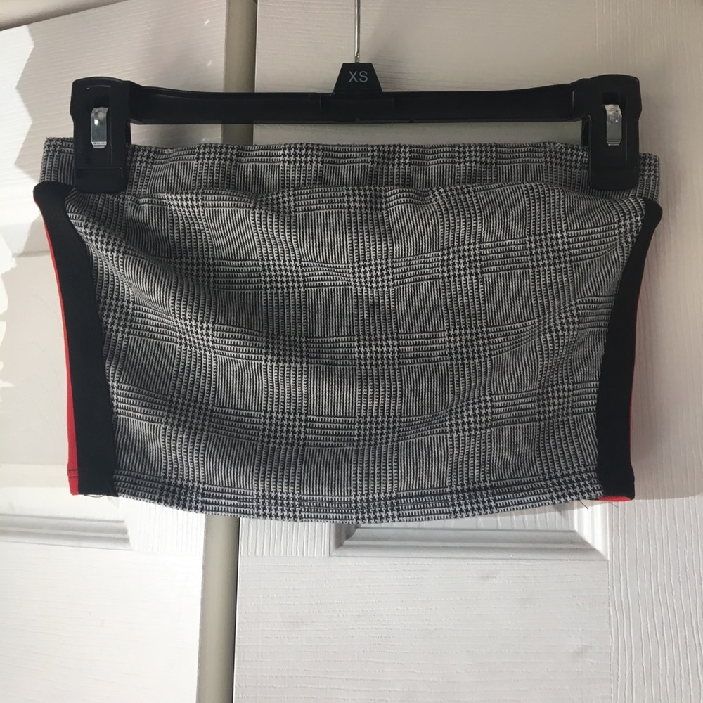 plaid tube top